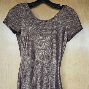 Free People Textured Brown Mini Dress